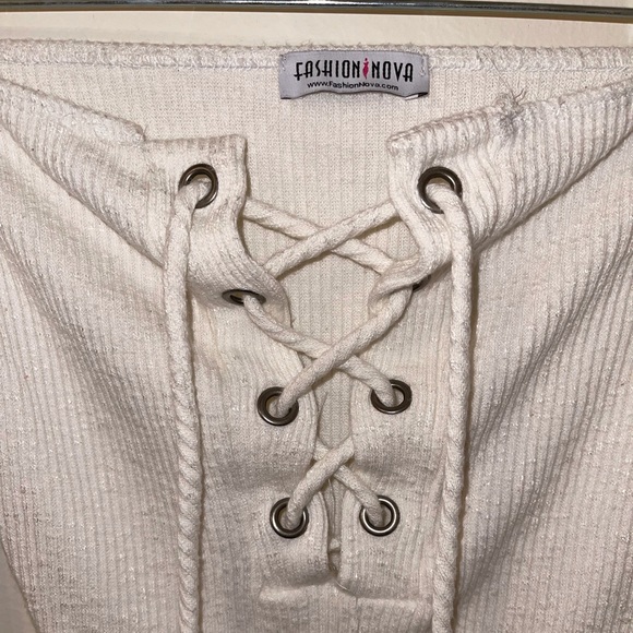 White tie bodysuit - Picture 3 of 4